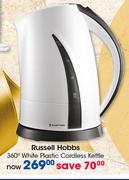 Russell Hobbs 360º White Plastic Cordless Kettle