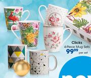 Clicks 4-Piece Mug Sets-Per Set