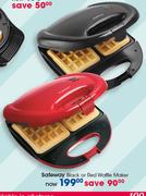 Safeway Black Or Red Waffle Maker
