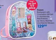 Frozen Backpack With Cosmetics Gift Set 2xKid-Friendly Nail Polishes/Lip Gloss/Nail File & Nail Art 