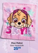 Paw Patrol Girls’ Facecloth