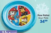 Paw Patrol Boys’ Plate