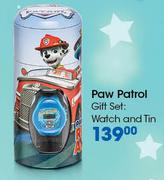 Paw Patrol Gift Set Watch And Tin
