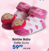Barbie Baby Rattle Socks-Per Pair