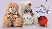 Clicks Cuddle Buddy Bear With Scarf-Each
