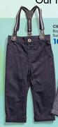 Clicks Boys’ Navy Pants With Suspenders