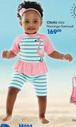 Clicks Girls’ Flamingo Swimsuit