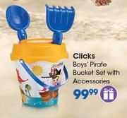 Clicks Boys’ Pirate Bucket Set With Accessories