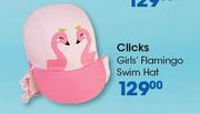 Clicks Girls’ Flamingo Swim Hat