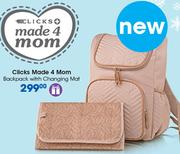 Clicks Made 4 Mom Backpack With Changing Mat