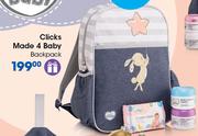 Clicks Made 4 Baby Backpack
