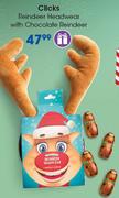 Clicks Reindeer Headwear With Chocolate Reindeer