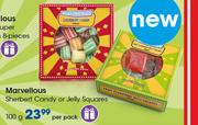 Marvellous Sherbert Candy Or Jelly Squares-100g Per Pack