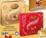 Lindt Lindor Assorted Chocolate Truffles Gift Box-275g Per Pack
