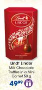 Lindt Lindor Milk Chocolate Truffles In A Mini Cornet-50g