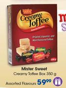 Mister Sweet Creamy Toffee Box Assorted Flavours-350g