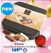 D'Licious Luxury Biscuit Selection Tin-520g