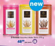 D'Licious Assorted Wafer Sticks-370g Per Pack