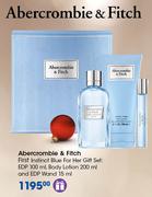 Abercrombie & Fitch First Instinct Blue For Her Gift Set EDP 100ml, Body Lotion 200ml/EDP Wand 15ml