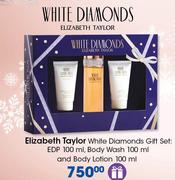 Elizabeth Taylor White Diamonds Gift Set: EDP-100ml, Body Wash-100ml & Body Lotion-100ml