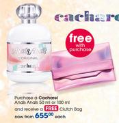 Cacharel Anais Anais-50ml Or 100ml Each & Free Clutch Bag