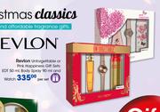 Revlon Unforgettable Or Pink Happiness Gift Sets: EDT-50ml, Body Spray-90ml & Watch-Per Set