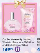Oh So Heavenly Gift Set Whirlwind Romance EDT 50ml And Body Cream 150ml