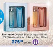 Enchante Original, Blush Or Aqua Gift Sets EDP 100ml And Hand & Body Lotion 125ml-Per Set