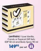 Lentheric I Love Vanilla, Candy Or Tropical Gift Sets EDP 50ml And Body Spray 90ml-Per Set