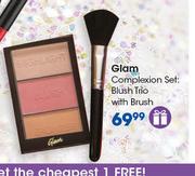 Glam Complexion Set: Blush Trio With Brush