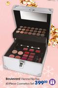 Boulevard Vienna Flip Top Cosmetics Set-40 Pcs 