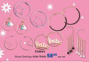 Claire's Hoop Earrings-Per Set