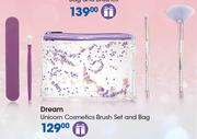 Dream Unicorn Cosmetics Brush Set And Bag