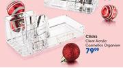 Clicks Clear Acrylic Cosmetics Organiser