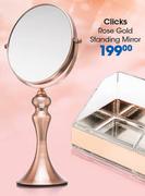 Clicks Rose Gold Standing Mirror