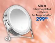 Clicks Chrome Plated LED Mirror (5X Magnification)