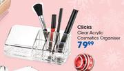 Clicks Clear Acrylic Cosmetics Organiser