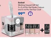 Sorbet Working Squad Gift Set(Pro Gel Nude Colours 3X5ml/Pro Gel Top Coat 5ml)