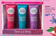 Sorbet Three Is A Party Trio Hand & Nail Cream Set-3X75ml