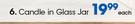 Candles In Glass Jar-Each