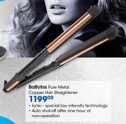 Babyliss Pure Metal Copper Hair Straightener
