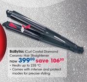 Special Babyliss iCurl Crystal Diamond Ceramic Hair Straightner m.guzzle .za