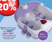 Sorbet Fab Feet Foot Spa 8 In 1 Treatment 