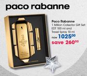 Paco Rabanne 1 Million Collector Gift Set: EDT-100ml & Travel Spray-10ml