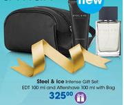 Steel & Ice Intense Gift Set: EDT-100ml & Aftershave-100ml With Bag