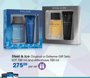 Steel & Ice Original Or Extreme Gift Sets: EDT-100ml & Aftershave-100ml Per Set