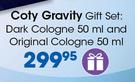 Coty Gravity Gift Set: Dark Cologne-50ml & Original Cologne-50ml