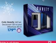 Coty Gravity Gift Set: Deodorant-120ml & Aftershave-30ml