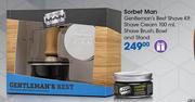Sorbet Man Gentleman's Best Shave Kit: Shave Cream-100ml, Shave Brush, Bowl & Stand