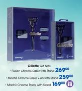 Gillette Gift Sets Fusion Chrome Razor With Stand
